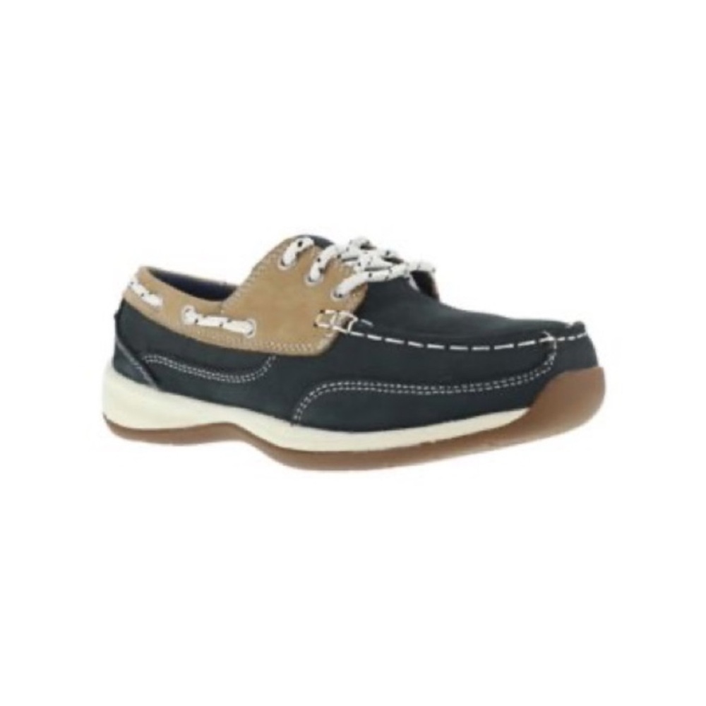 New Rockport Works  Sailing Club Women's ESD SR Steel Toe Boat Shoe ASTM -